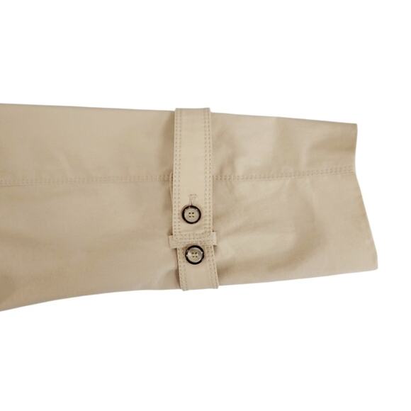 Zara Woman Cotton Blend Double Breasted Cropped Peplum Trench Coat Size XL Beige - Picture 6 of 10